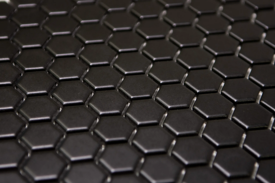 Hexagon Black Matt Porcelain Tiles