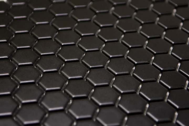 Hexagon Black Matt Porcelain Tiles
