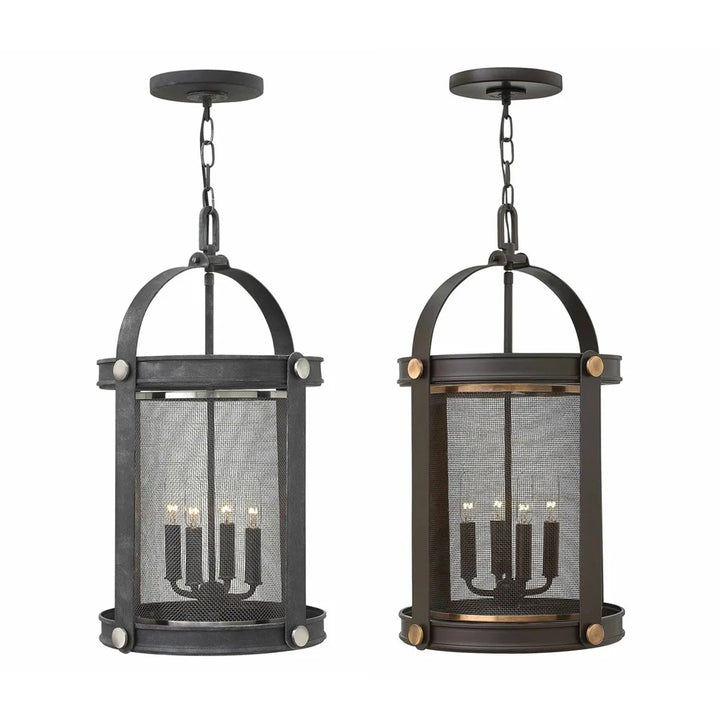 Holden 4Lt Chandelier - Aged Zinc or Buckeye Bronze