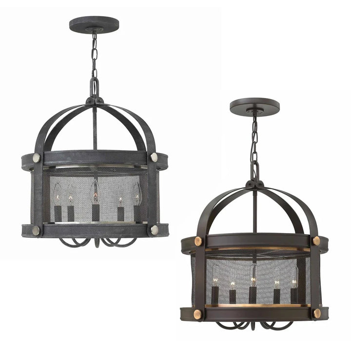 Holden 5Lt Chandelier - Aged Zinc or Buckeye Bronze