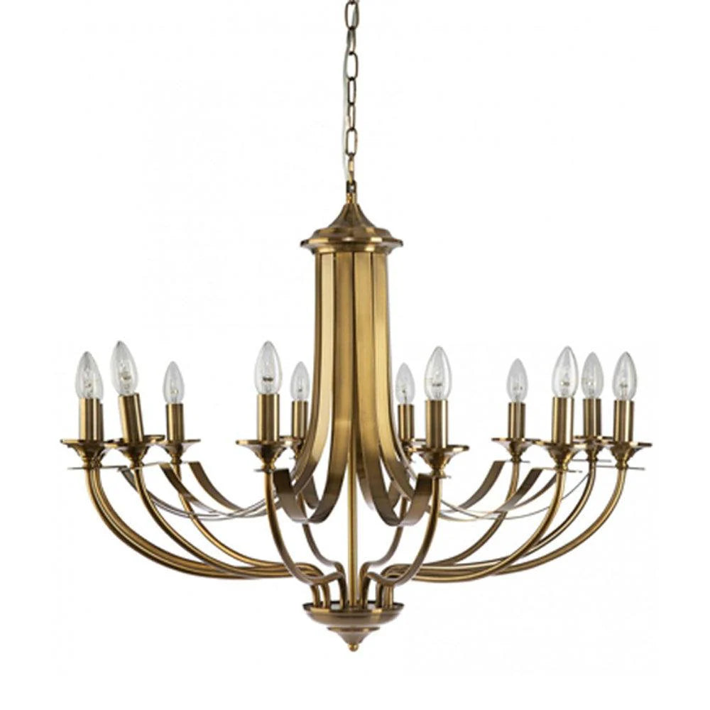 Hoodshire 12Lt Chandelier - Black/Bronze/Chrome/Satin Chrome