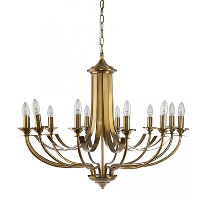 Hoodshire 12Lt Chandelier - Black/Bronze/Chrome/Satin Chrome