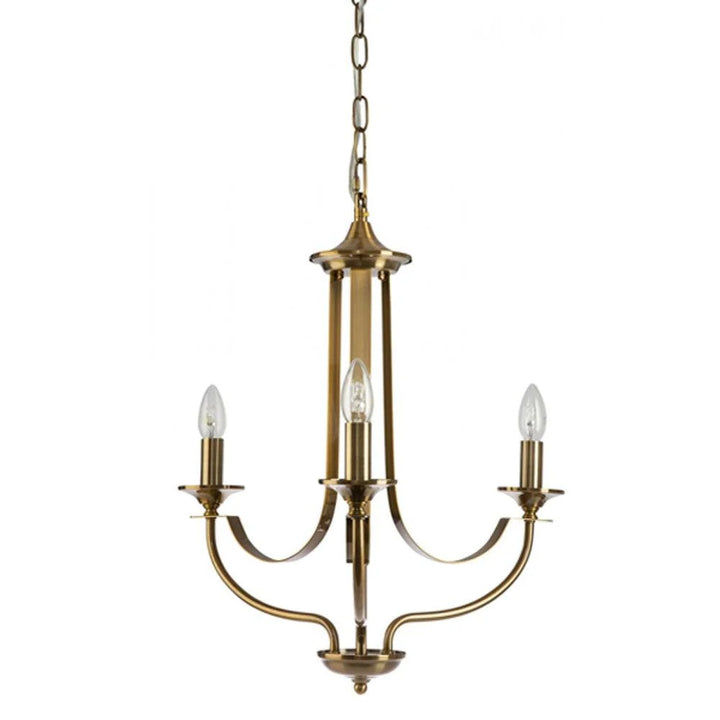 Hoodshire 3Lt Chandelier - Black/Bronze/Chrome/Satin Chrome