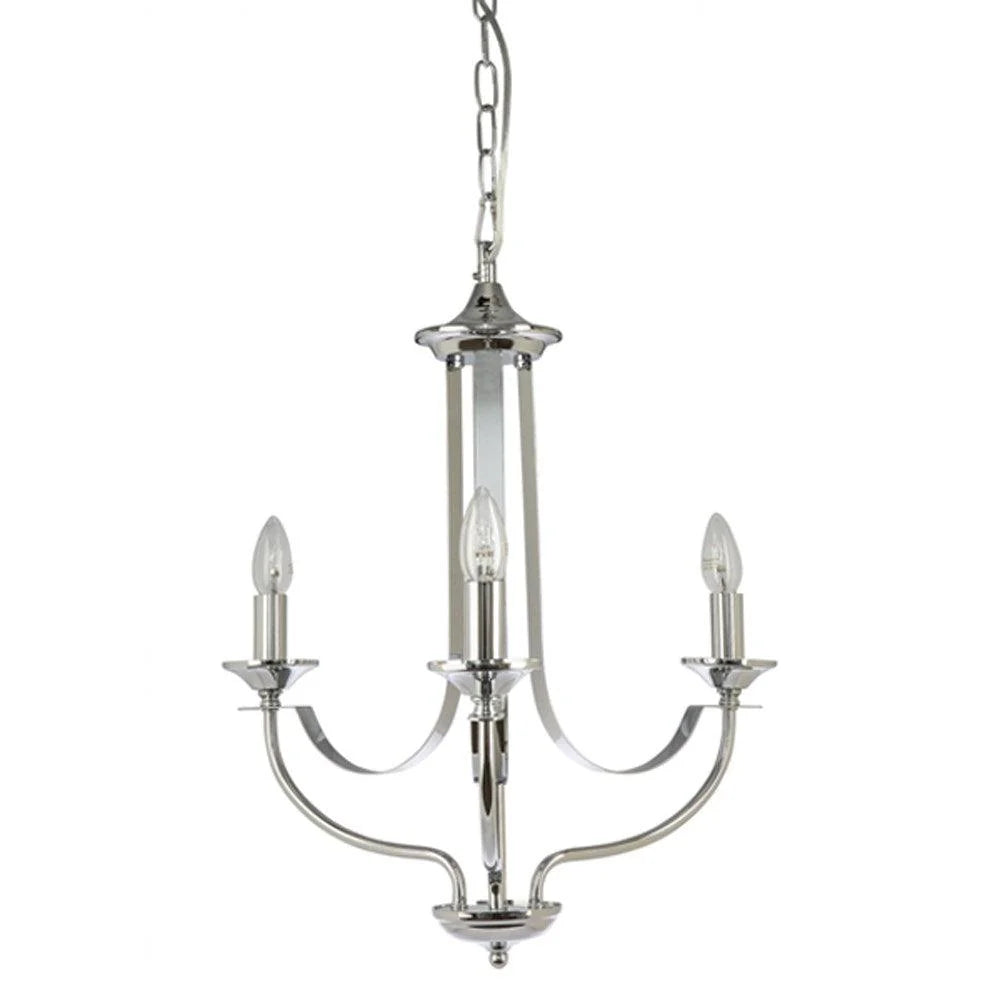 Hoodshire 3Lt Chandelier - Black/Bronze/Chrome/Satin Chrome