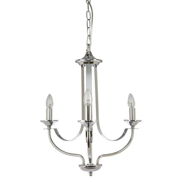 Hoodshire 3Lt Chandelier - Black/Bronze/Chrome/Satin Chrome
