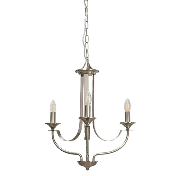 Hoodshire 3Lt Chandelier - Black/Bronze/Chrome/Satin Chrome