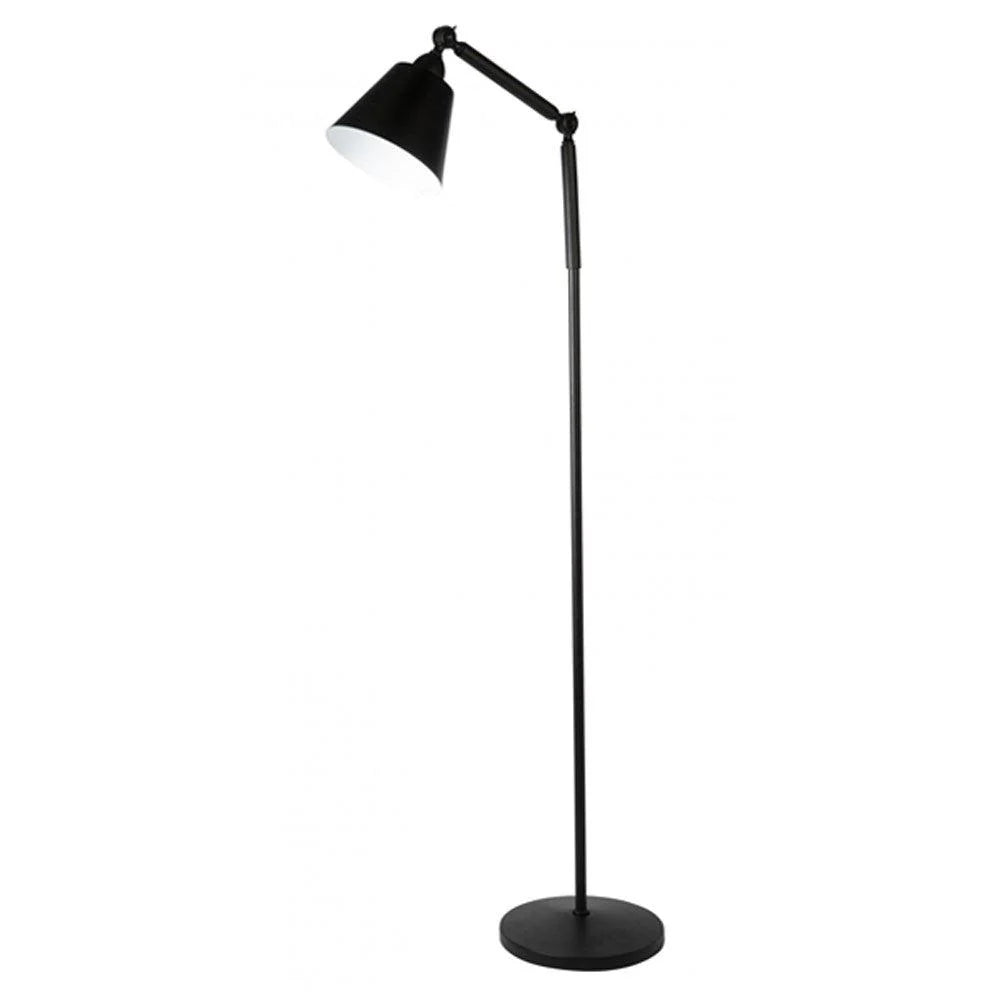 Hotel Floor Lamp - Black/Wood or White/Wood