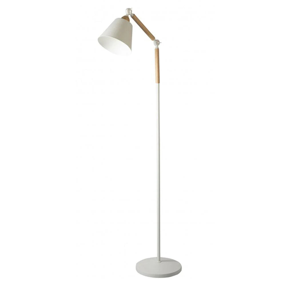 Hotel Floor Lamp - Black/Wood or White/Wood