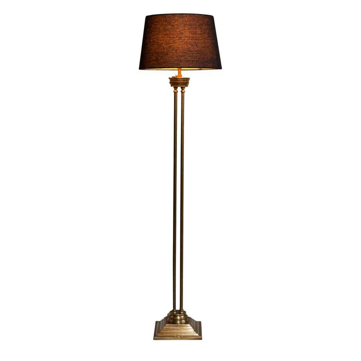 Hudson Floor Lamp - Brass, Bronze, or Antique Silver
