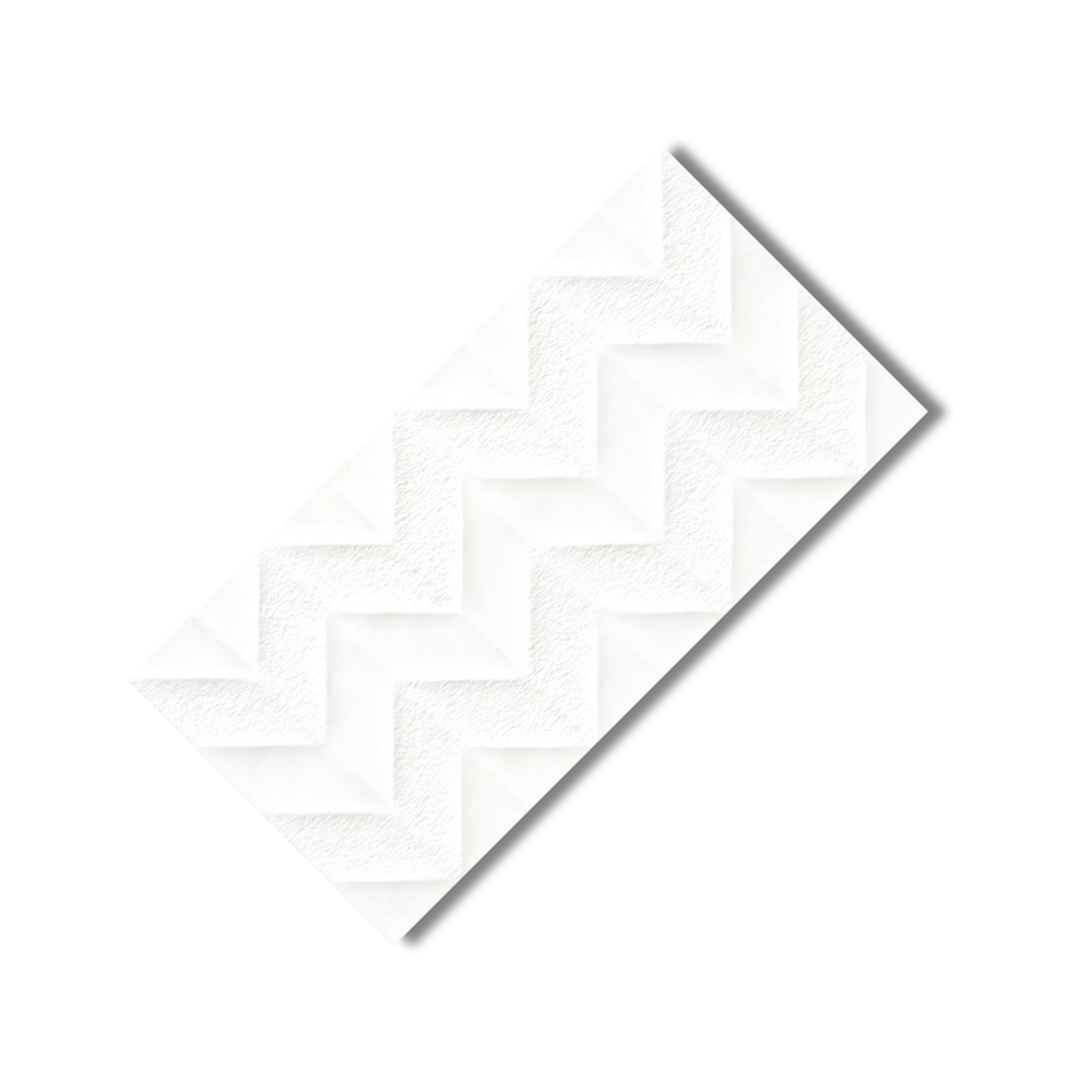 Hydrus White Structured Matt Ceramic Tile 300 x 600