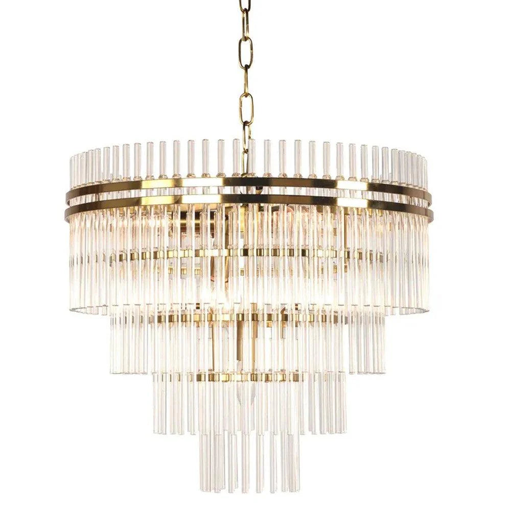 Infinity Chandelier - Elegant Brass Design