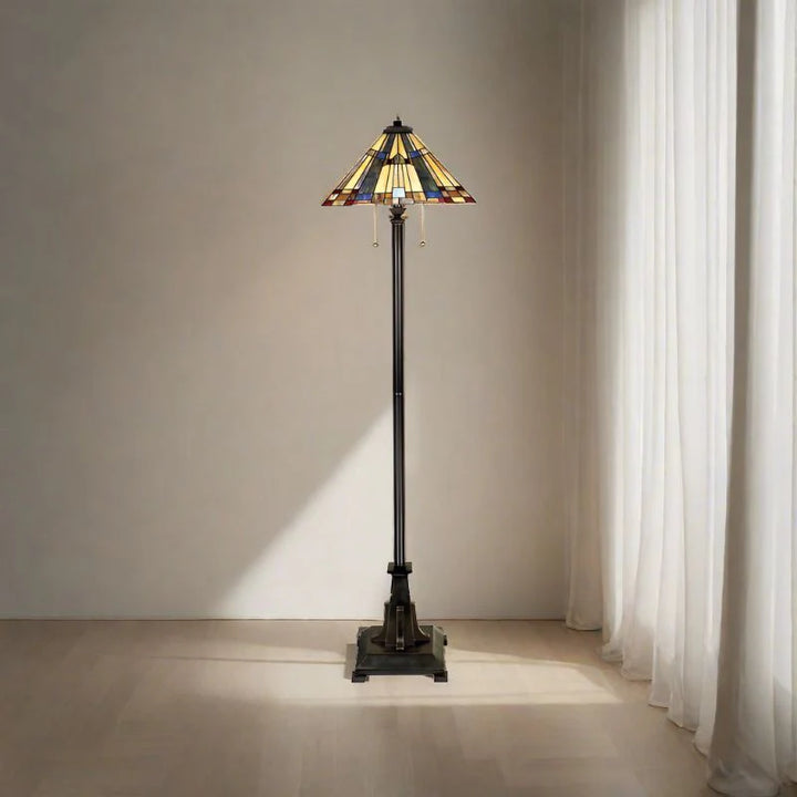 Inglenook Floor Lamp 2Lt E27 in Valiant Bronze