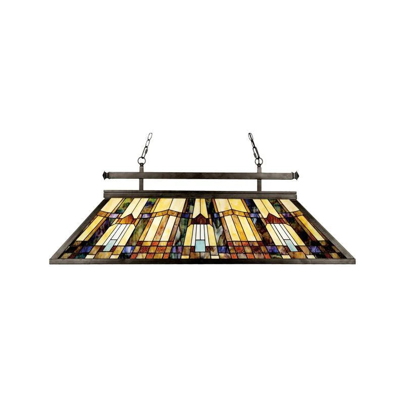 Inglenook Island Chandelier 3Lt E27 in Valiant Bronze