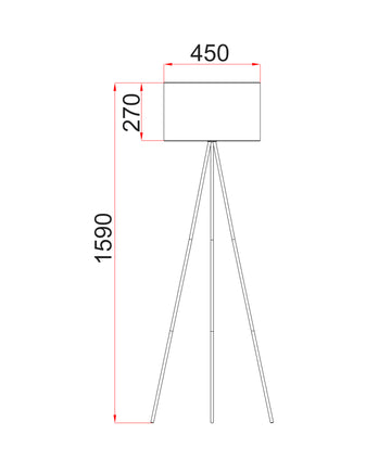 Jambes Floor Lamp in Black or White