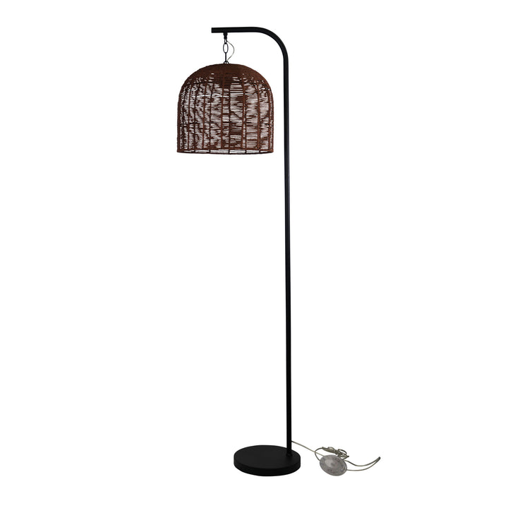 JESS Black Floor Lamp with POPPA String Shade