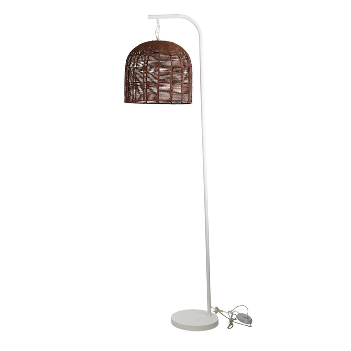 JESS White Floor Lamp with POPPA String Shade