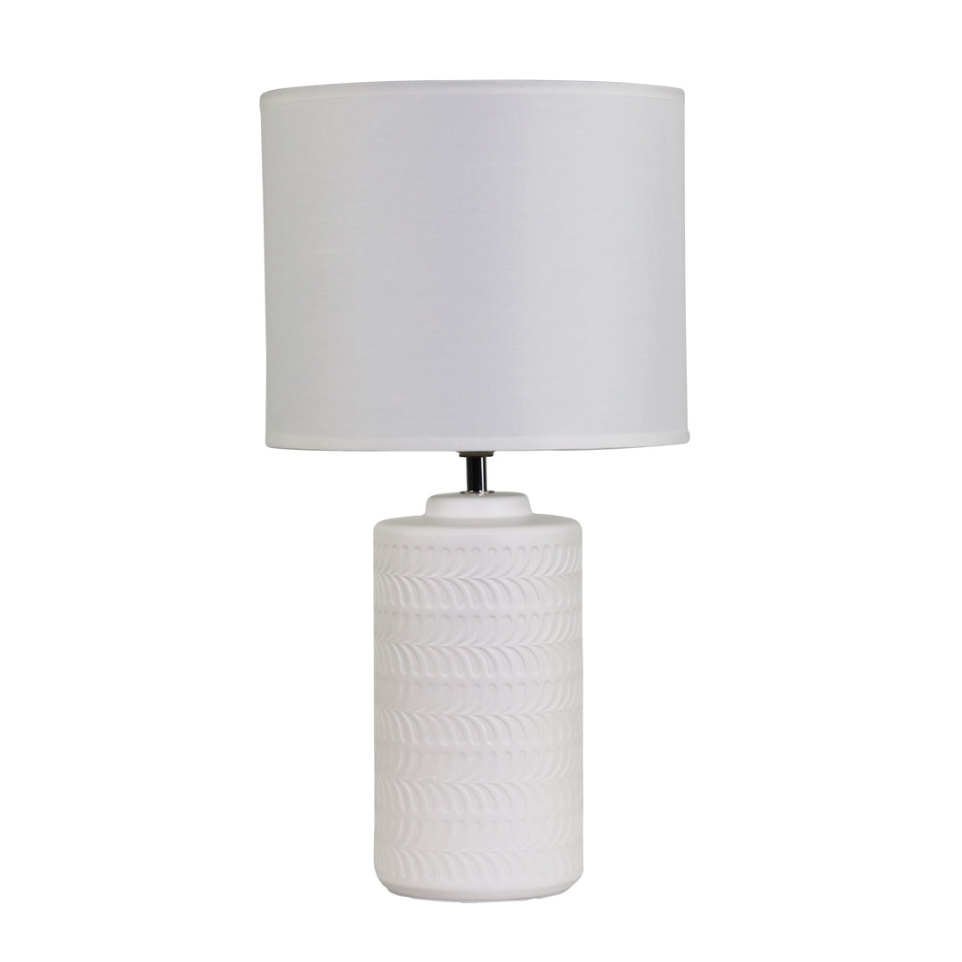 Jenny Ceramic Table Lamp with Poly-Cotton Shade