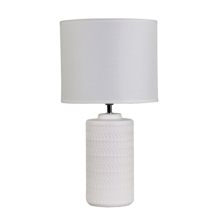Jenny Ceramic Table Lamp with Poly-Cotton Shade