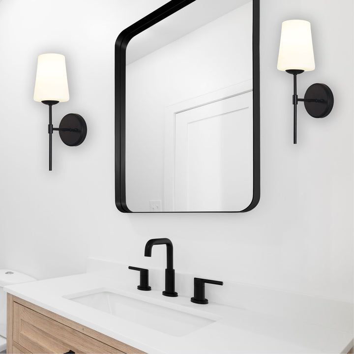 Kinbury Black Glass Wall Light – Elegant Wall Fixture
