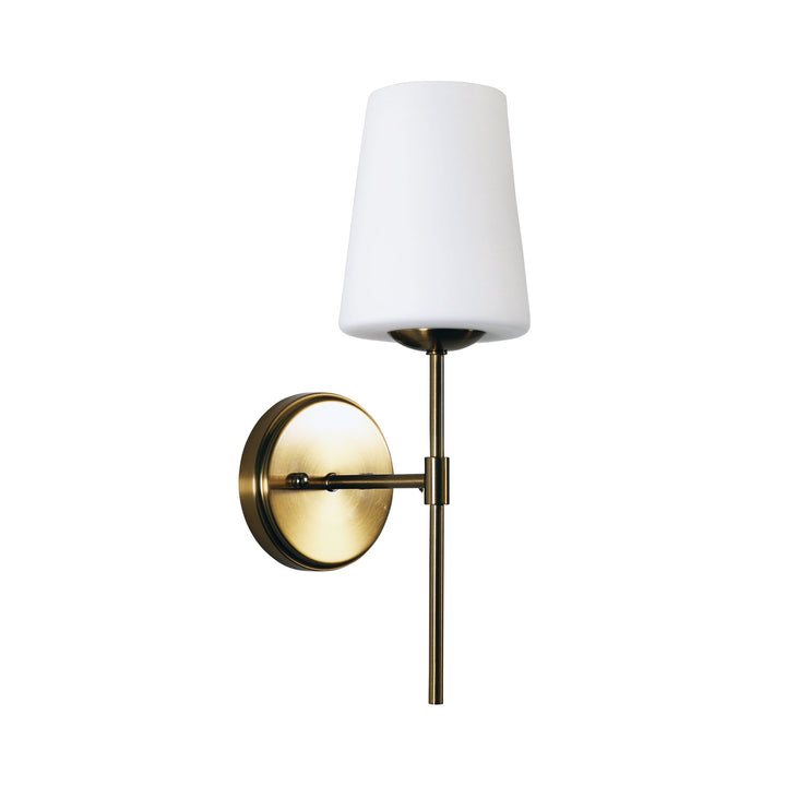Kinbury Satin Brass Glass Wall Light – Elegant Bedside Lighting