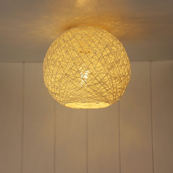 Kono 25 25cm White & Black Painted String DIY Shade – Stylish & Practical