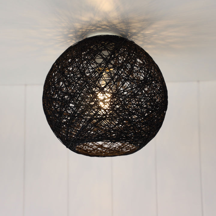 Kono 25 25cm White & Black Painted String DIY Shade – Stylish & Practical