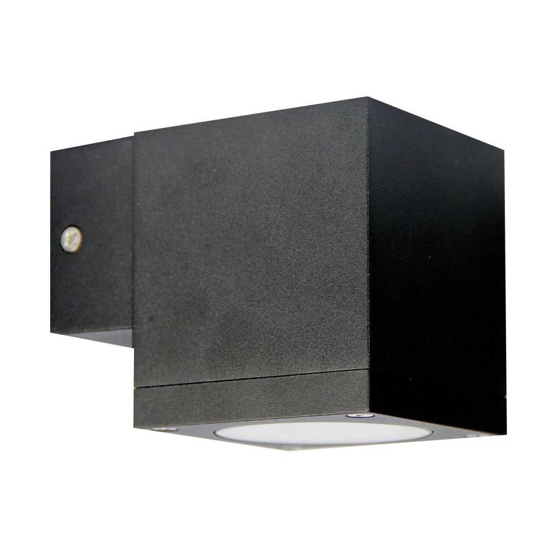 Kube Single Black Outdoor Wall Light – Durable & Modern