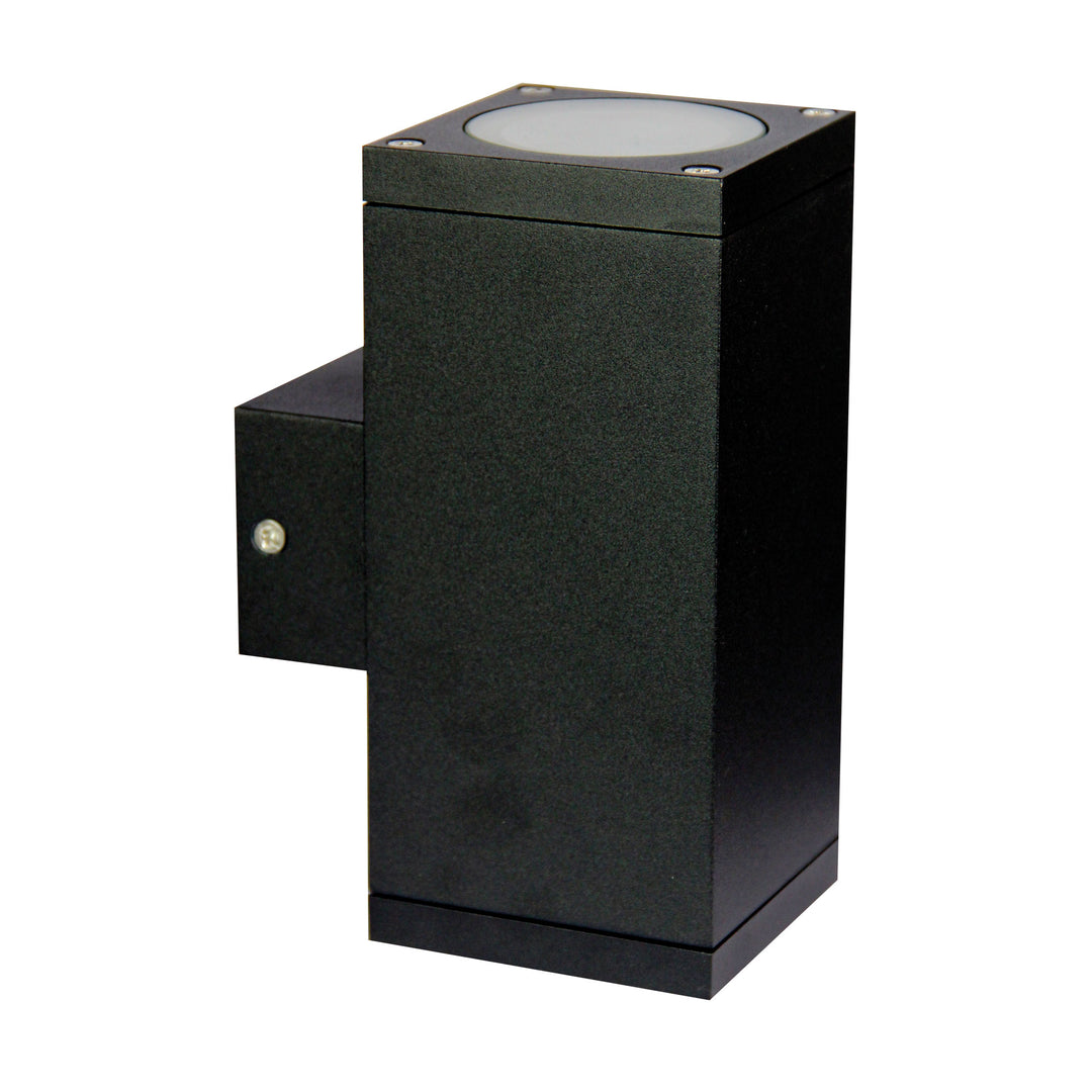 Kube Twin Black Outdoor Wall Light – Durable & Modern