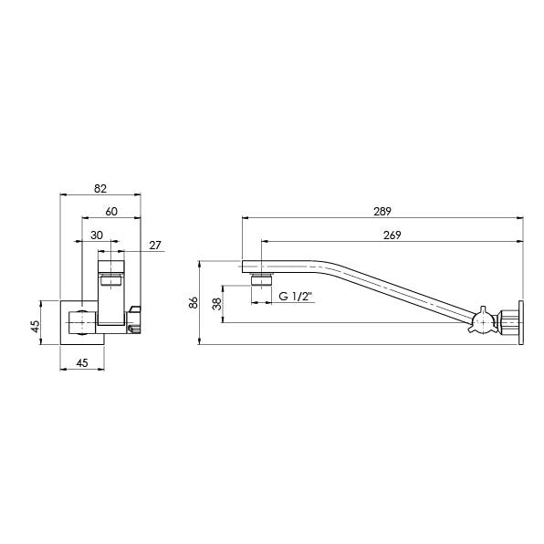 Lexi Universal Shower Arm