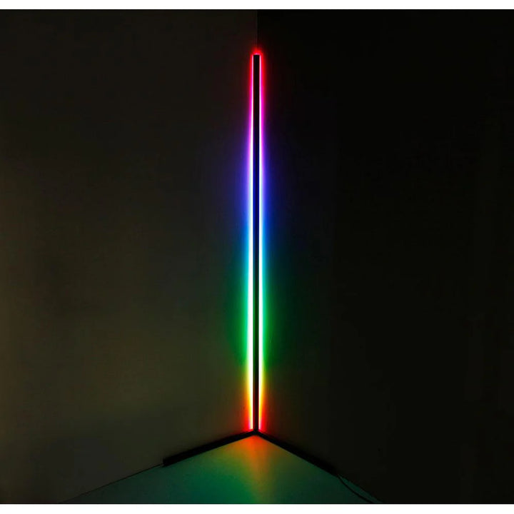 LED RGBW Corner Floor Lamp with Remote Warm White & Colours