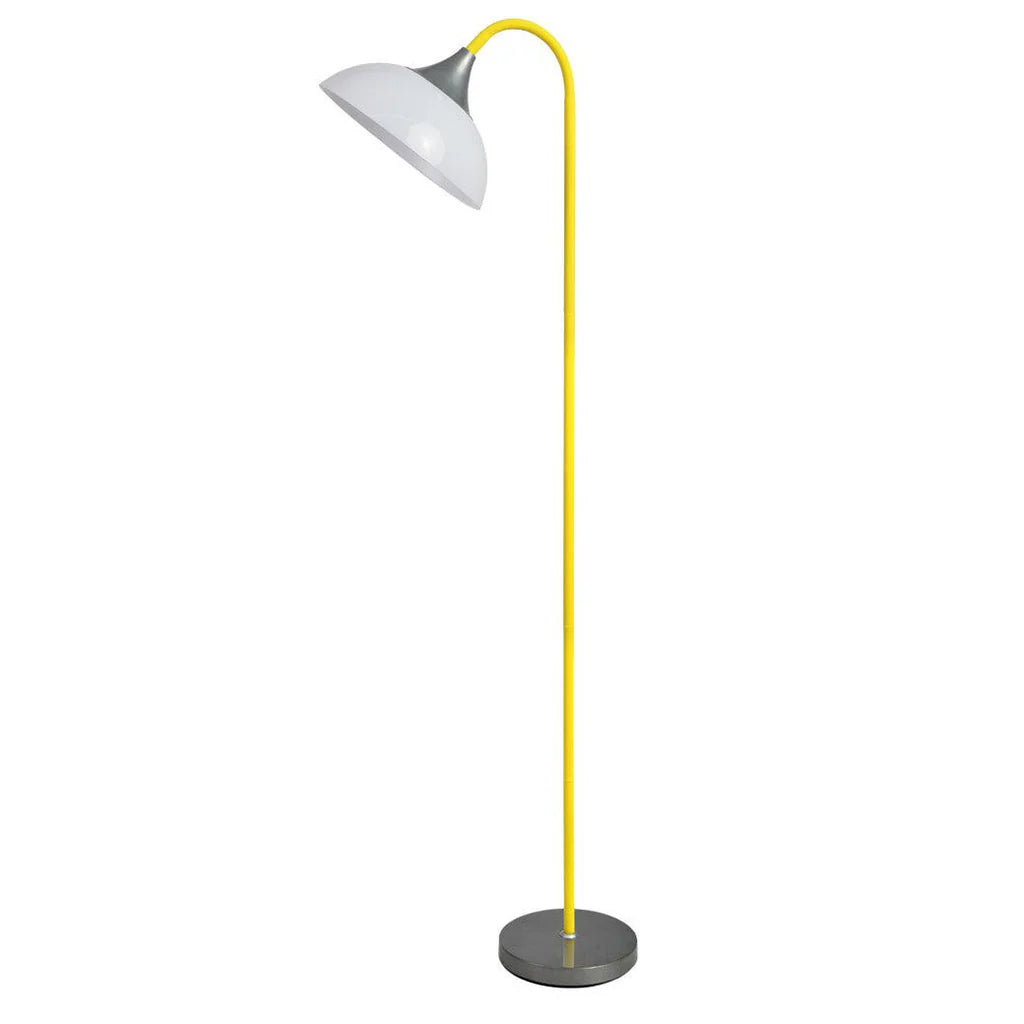 Mackenzie Vibrant Metal Floor Lamp - Black, orange, Red or Yellow, 1800mm High, PL0071