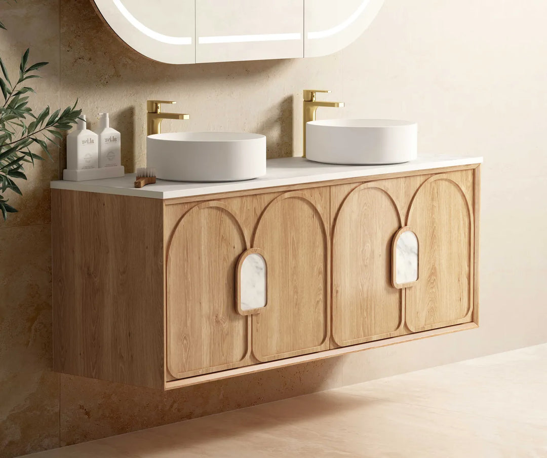 Laguna Mark II 1500mm Natural American Oak Wall Hung Vanity