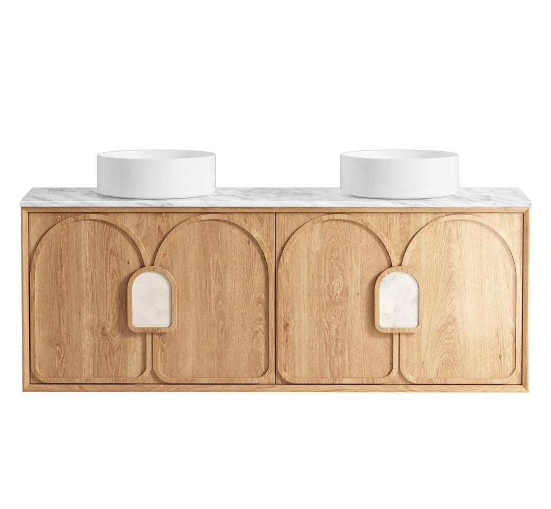 Laguna Mark II 1500mm Natural American Oak Wall Hung Vanity