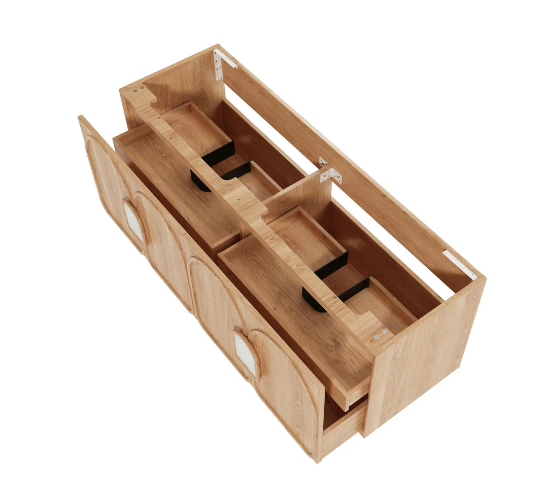 Laguna Mark II 1500mm Natural American Oak Wall Hung Vanity