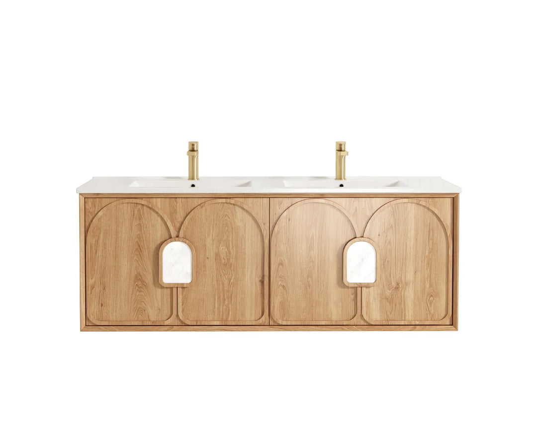 Laguna Mark II 1500mm Natural American Oak Wall Hung Vanity