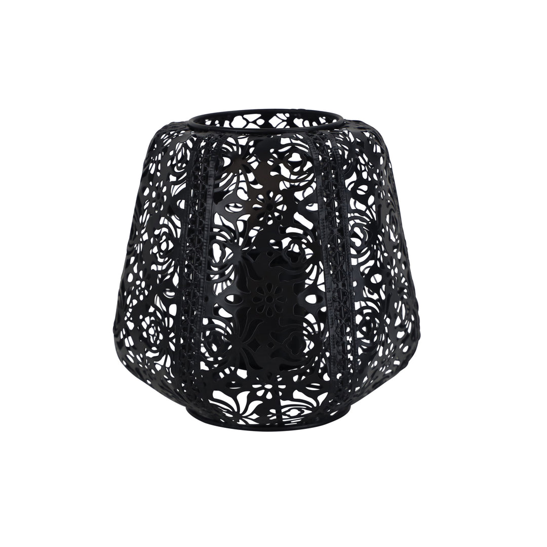 Lace Black Floral Laser Cut Metal Lamp – Elegant & Charming