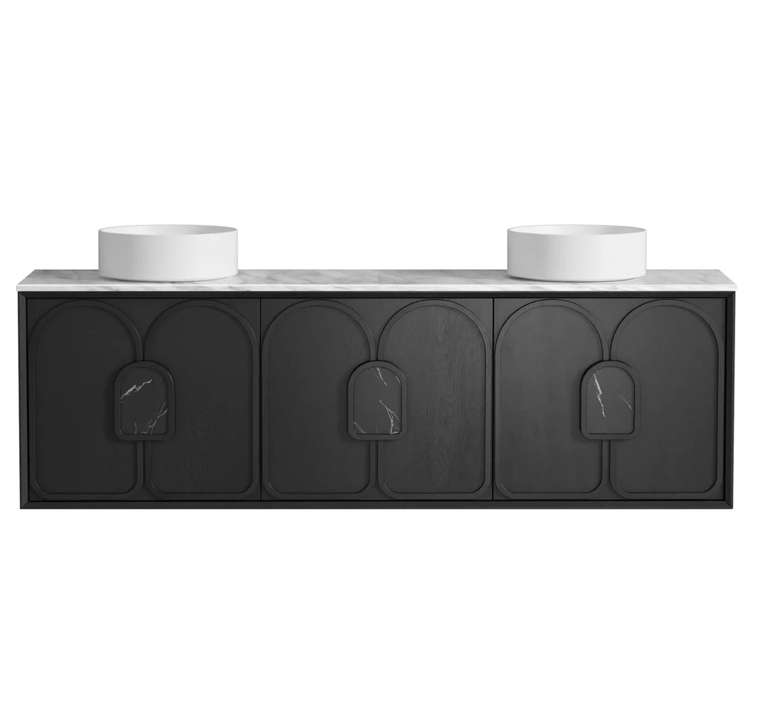 Laguna Mark II 1800mm Black American Oak Wall Hung Vanity