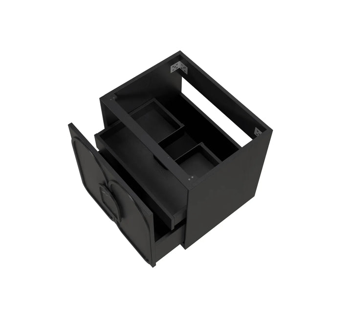 Laguna 600mm Black American Oak Wall Hung Vanity