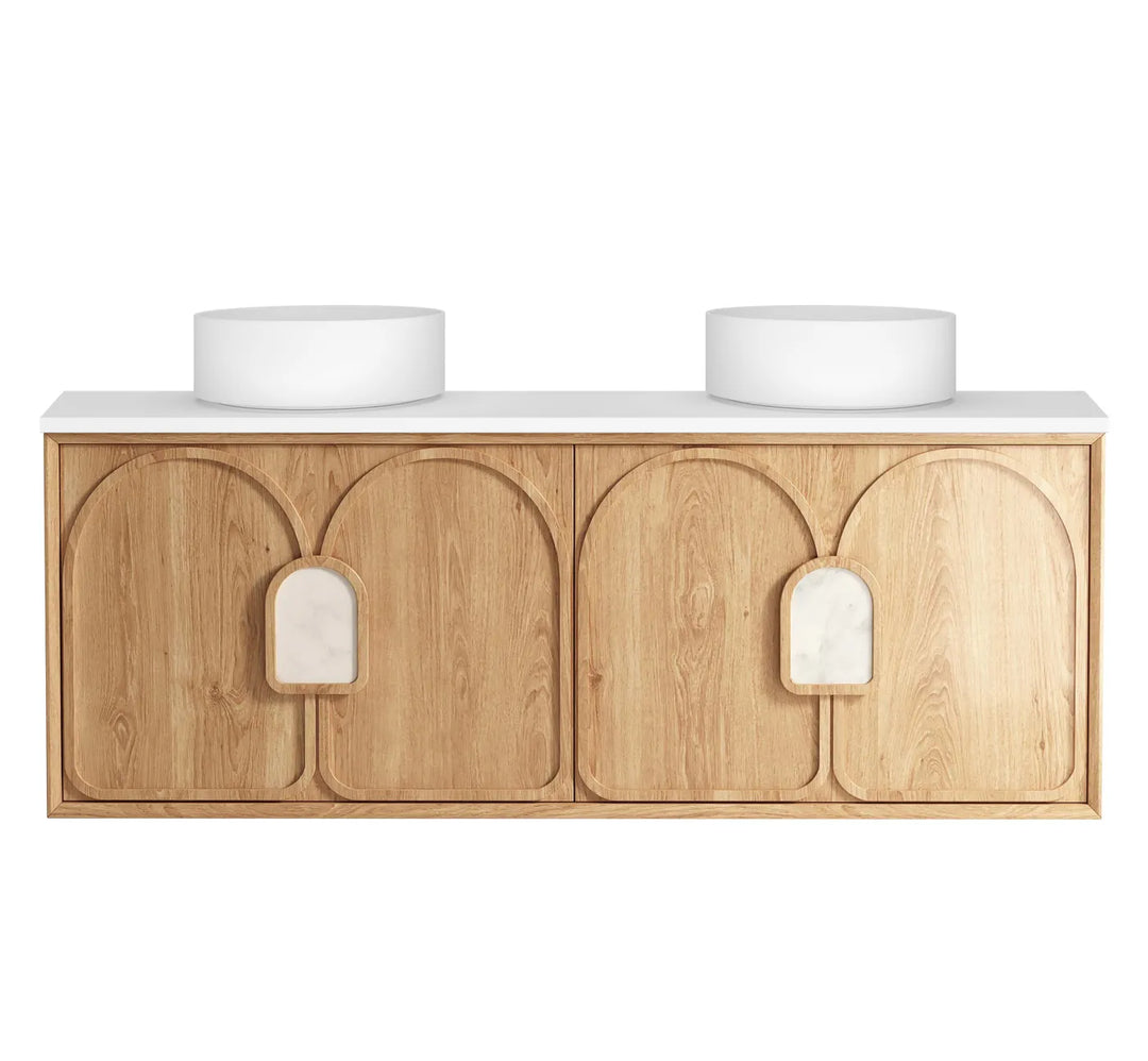 Laguna Mark II 1500mm Natural American Oak Wall Hung Vanity