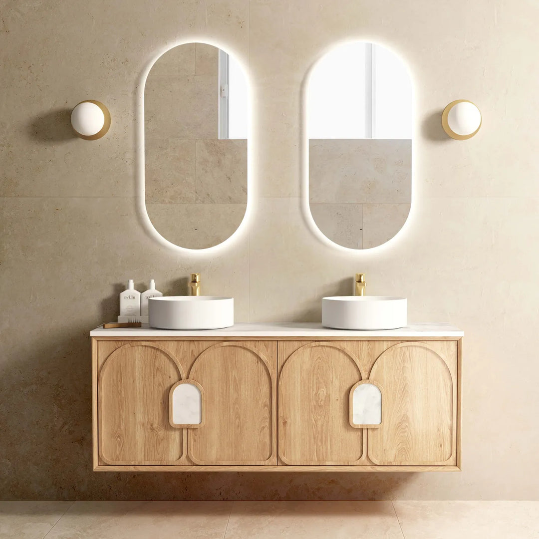 Laguna Mark II 1500mm Natural American Oak Wall Hung Vanity