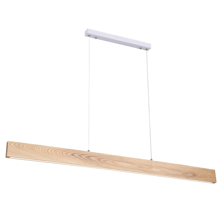 Langtoft Ash Wood Tri-Colour LED Pendant – Elegant & Customisable