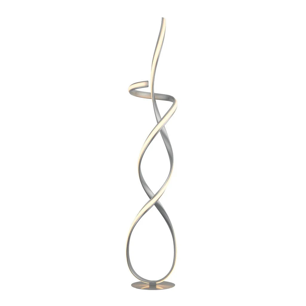 Riley Striking Loop LED Floor Lamp - Gold or Satin Chrome, 1400mm High, PL0172