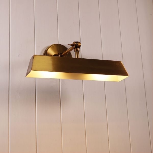 LoXby Satin Brass Metal Wall Light