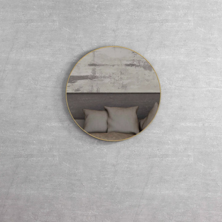 London 700mm Gold Metal Frame Mirror