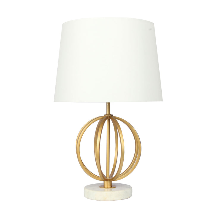 Loxton Gold Painted Metal and Marble Table Lamp