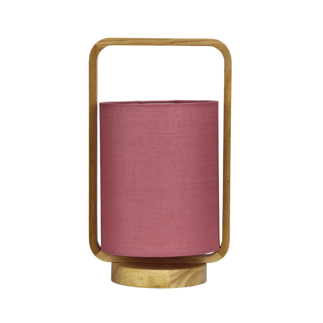 Lucia Natural Timber and Cotton Lamp
