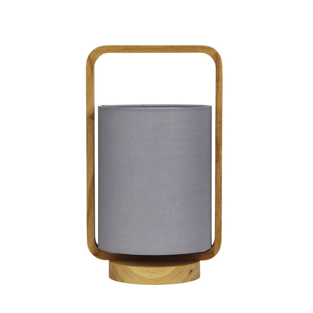 Lucia Natural Timber and Cotton Lamp