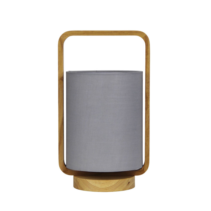 Lucia Natural Timber and Cotton Lamp