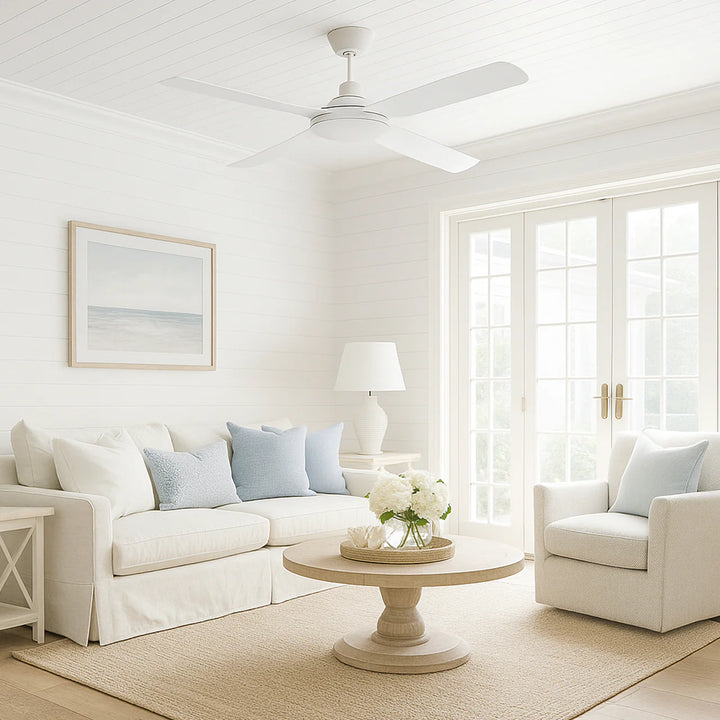 48" Discovery II AC Ceiling Fan Black, White MDF124M, MDF124W Martec Lighting