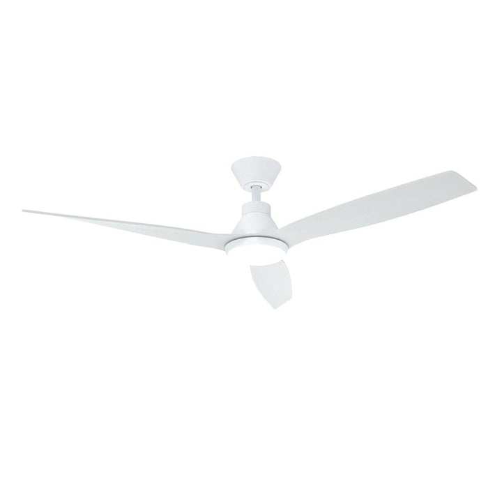 52" Triumph DC Ceiling Fan Matt Black, Matt White, Antique Bronze/Walnut with Light MDCT1333 Martec Lighting